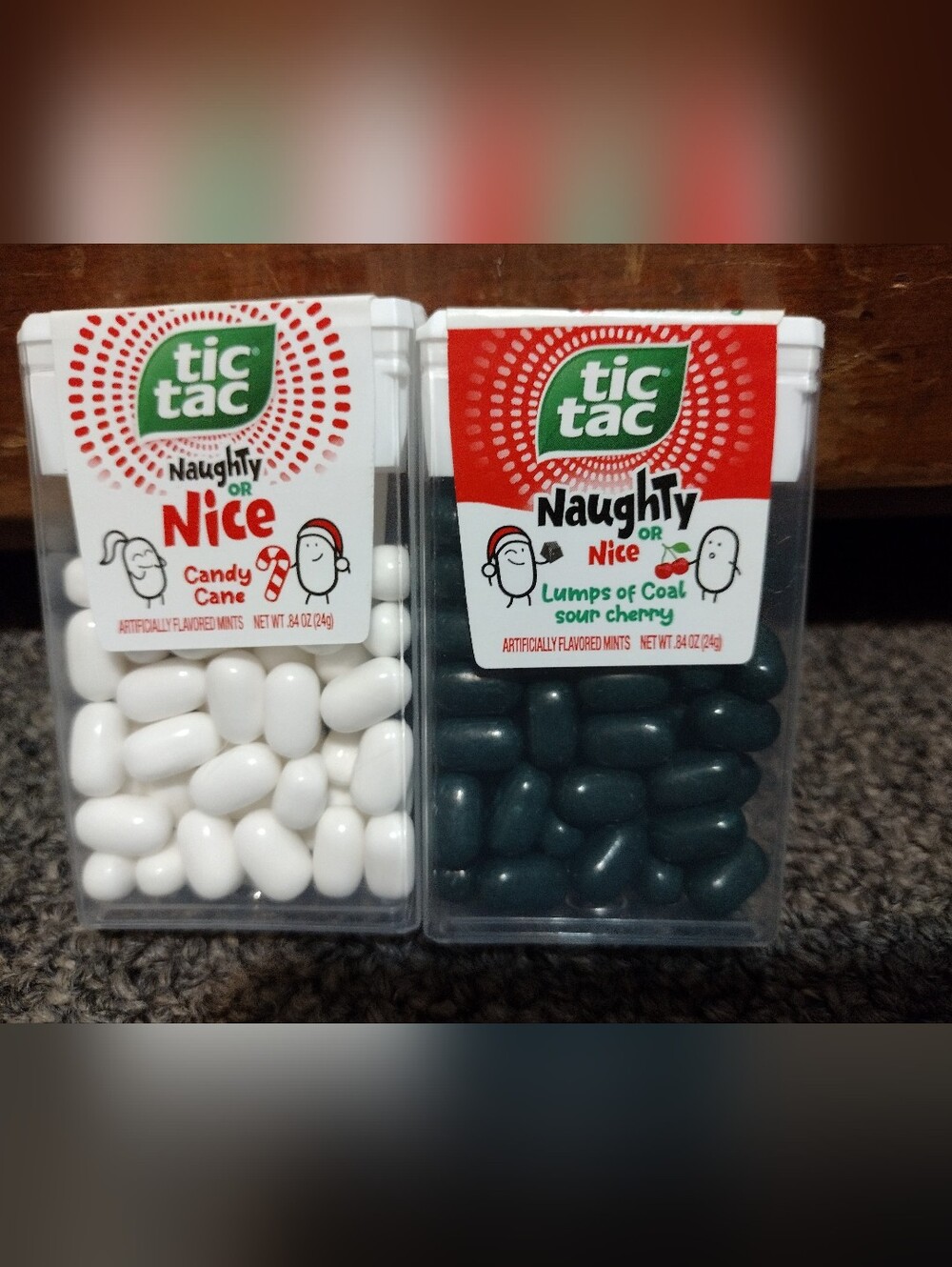 Naughty or Nice Assorted Mints - White & Dark Green